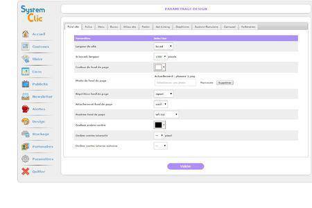 Design Backoffice SYSTEM-CLIC